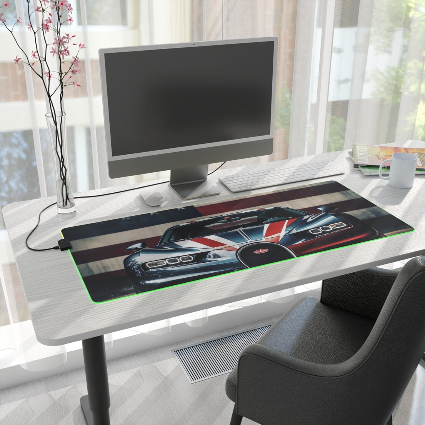 LED Gaming Mouse Pad Bugatti Flag 2