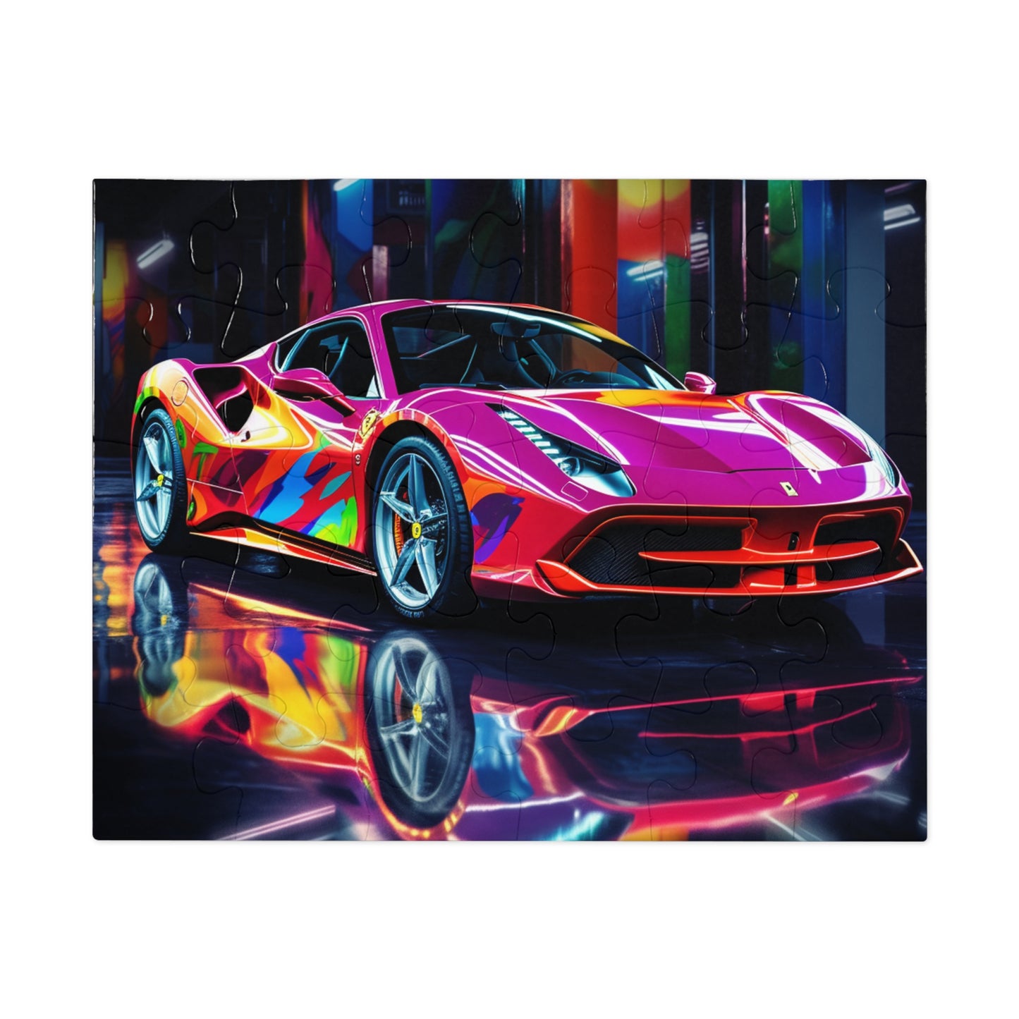 Jigsaw Puzzle (30, 110, 252, 500,1000-Piece) Pink Macro Ferrari 1