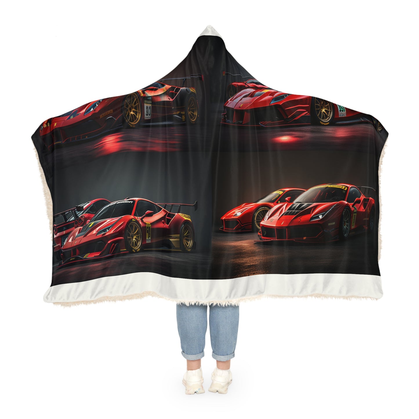 Snuggle Hooded Blanket Ferrari Red 5