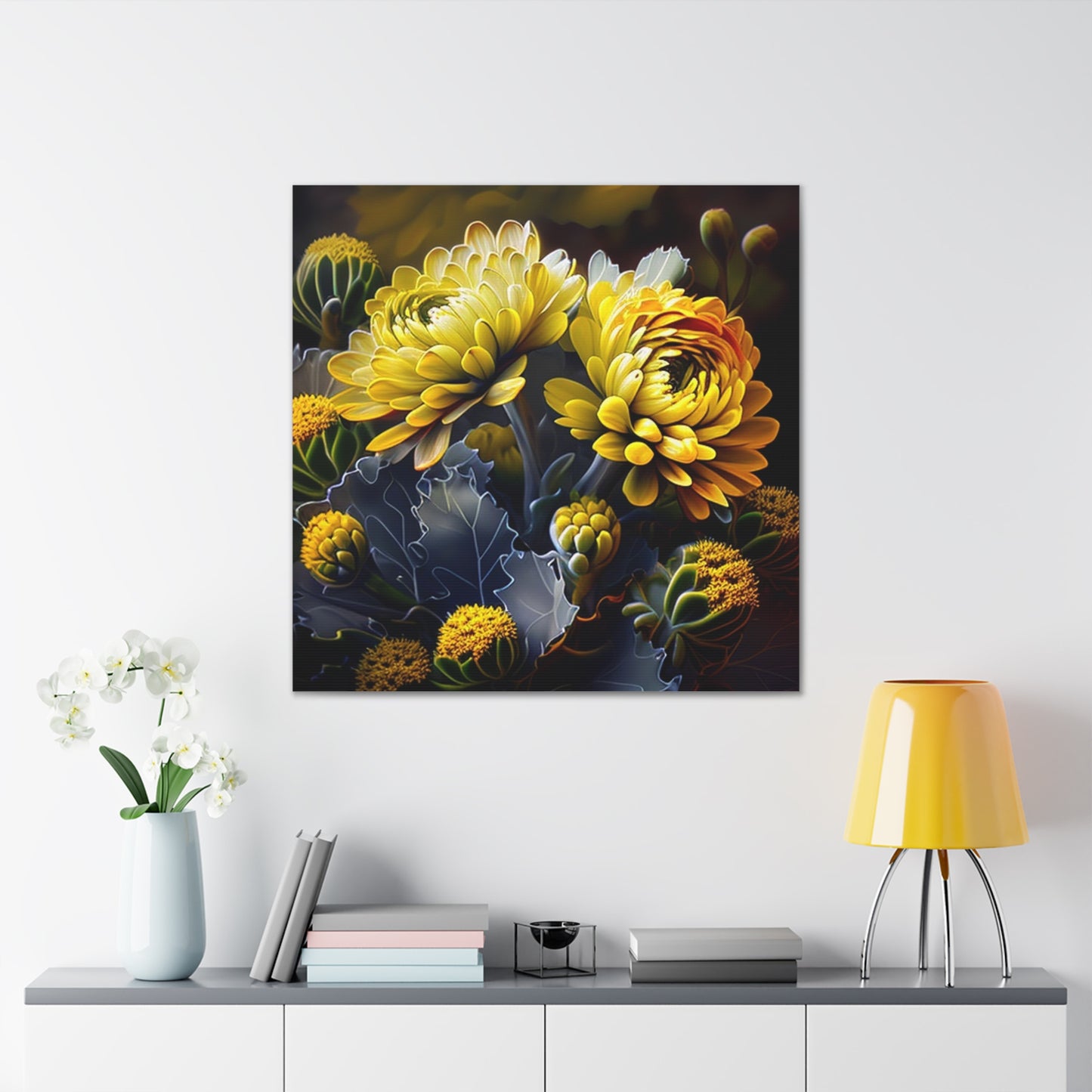 Canvas Gallery Wraps Yellow Hermosas Flores Amarillas 1