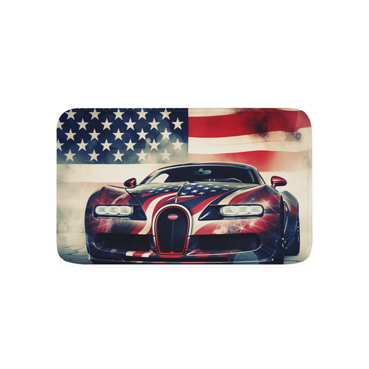 Memory Foam Bath Mat Abstract American Flag Background Bugatti 1