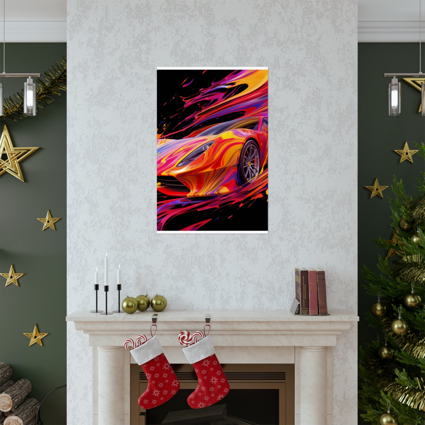 Premium Matte Vertical Posters Ferrari Water Fusion 2