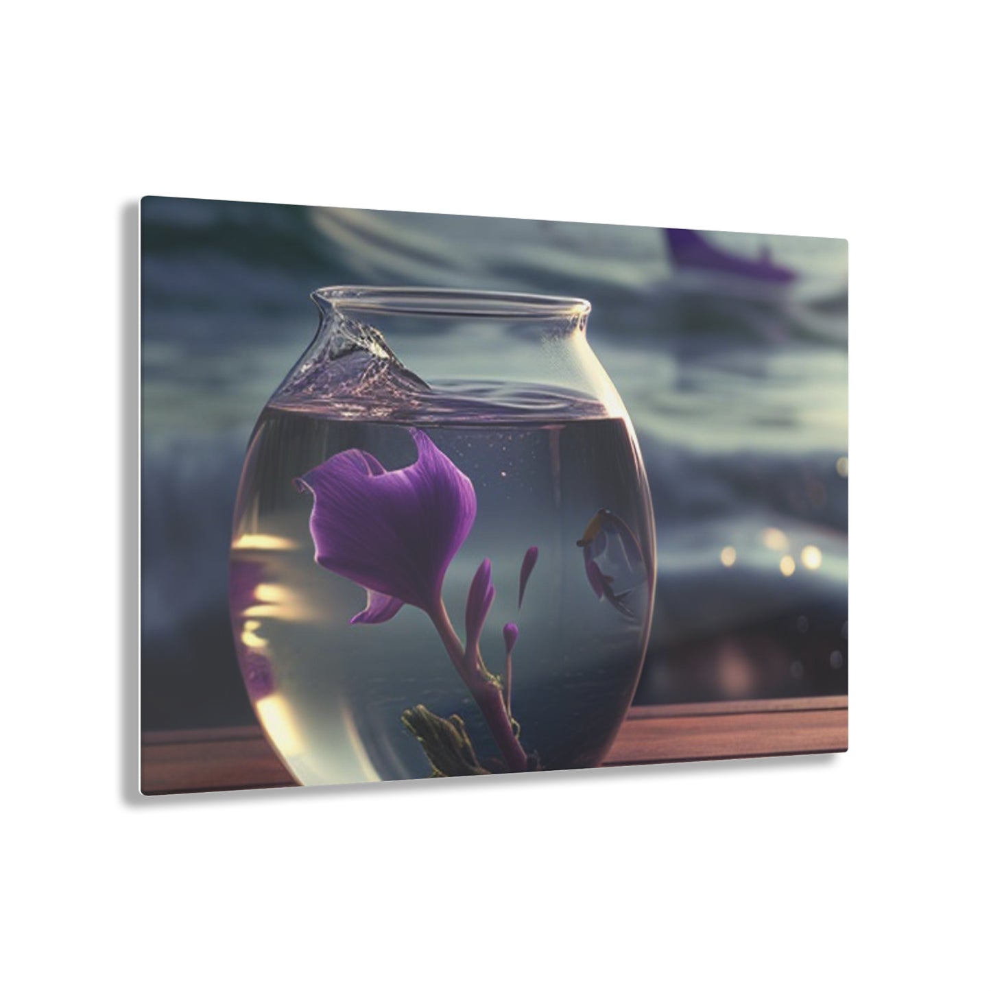 Acrylic Prints Purple Sweet pea in a vase 1