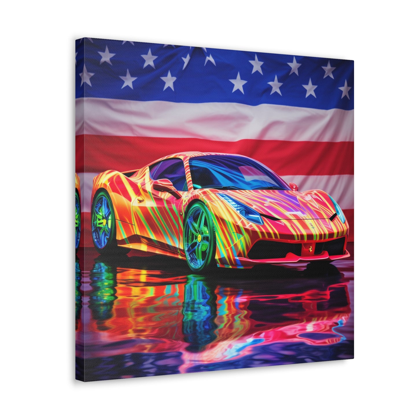 Canvas Gallery Wraps Hyper Colorfull Ferrari 4