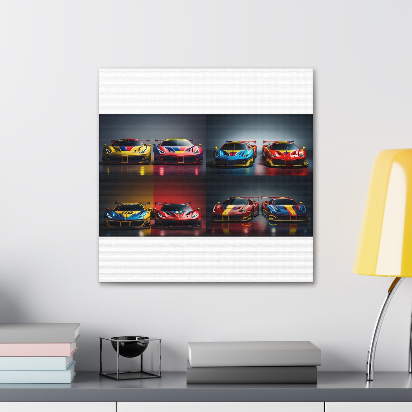 Canvas Gallery Wraps Ferrari Red Blue 5