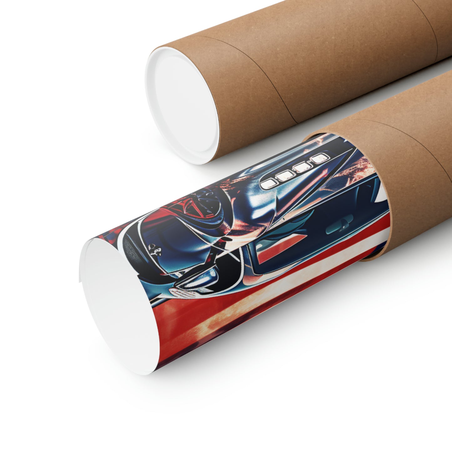 Premium Matte Vertical Posters Abstract American Flag Background Bugatti 4