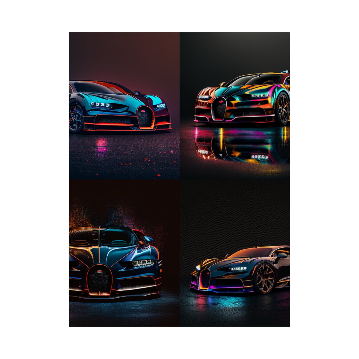 Premium Matte Vertical Posters Bugatti Chiron Super 5