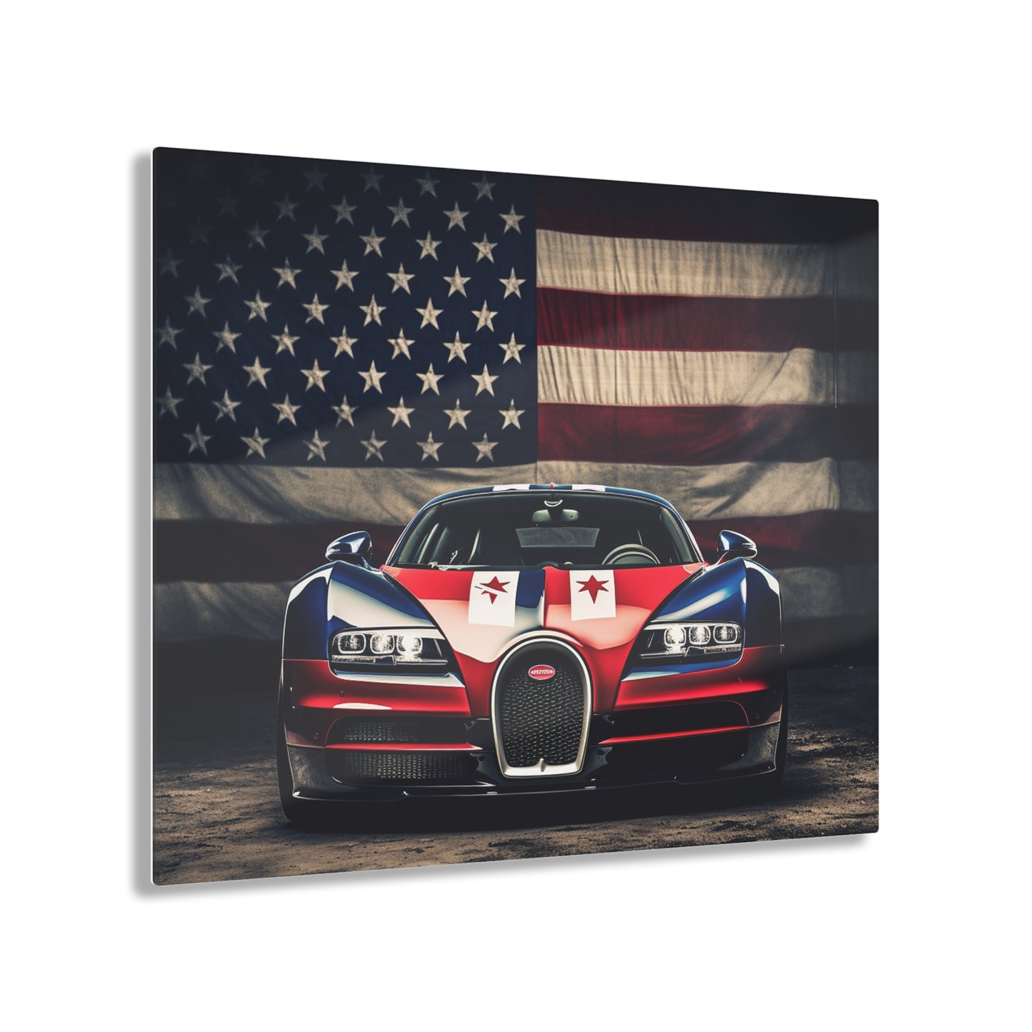 Acrylic Prints Bugatti American Flag 3