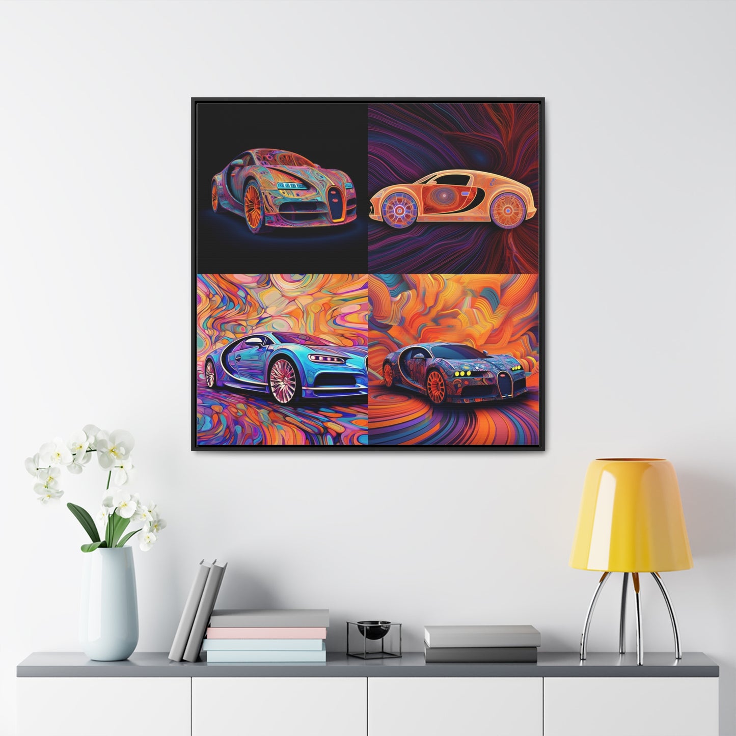 Gallery Canvas Wraps, Square Frame Bugatti Abstract Concept 5