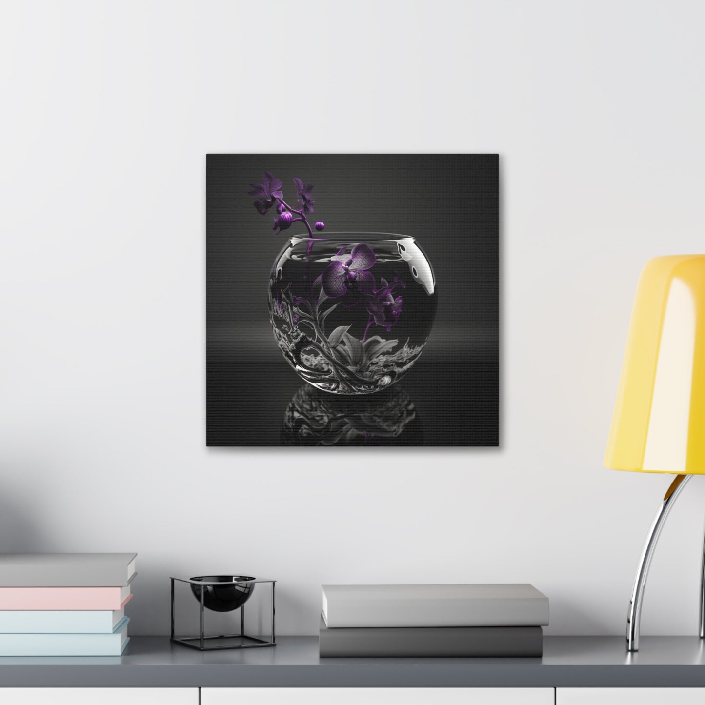Canvas Gallery Wraps Purple Orchid Glass vase 3