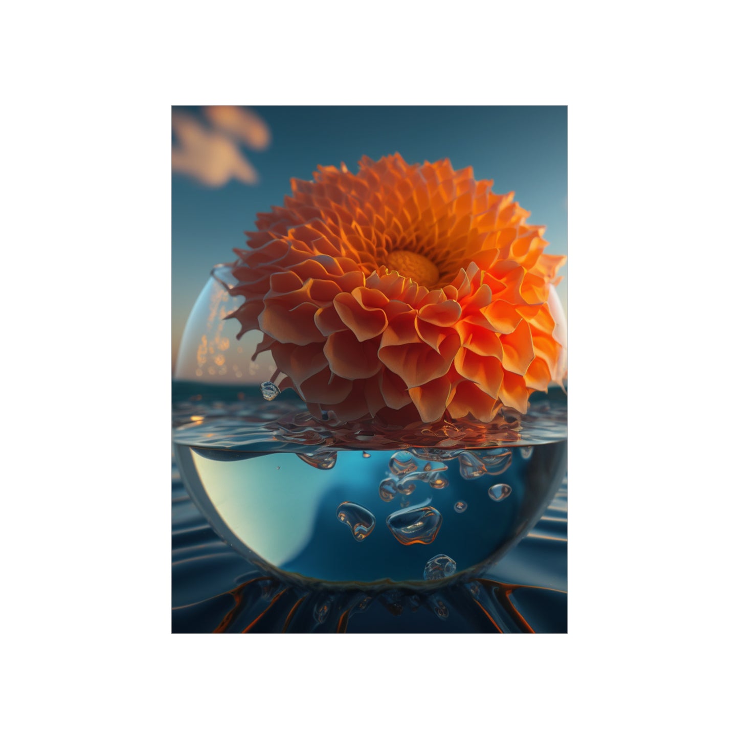 Premium Matte Vertical Posters Dahlia Orange 4