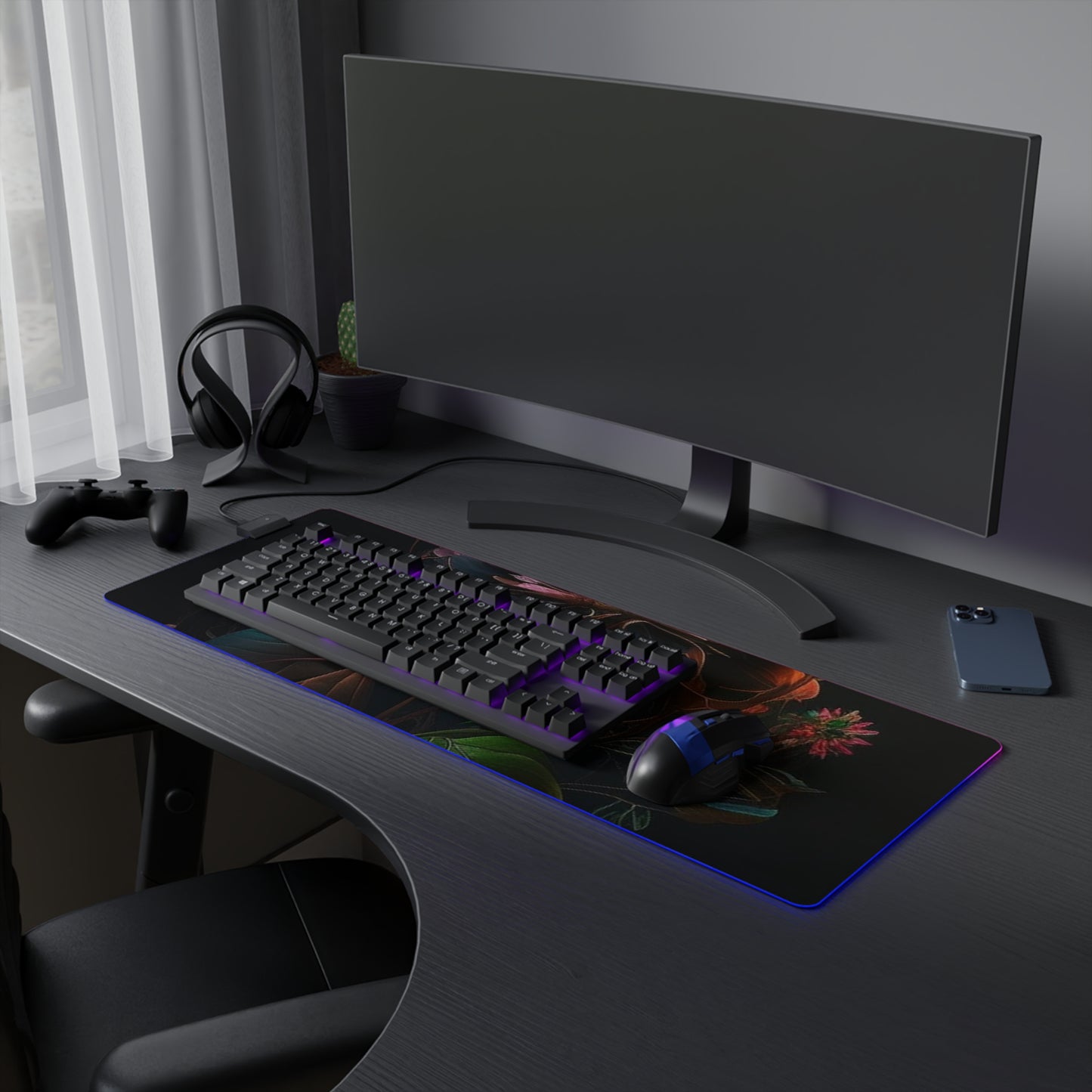 LED Gaming Mouse Pad Flower Arangment 2