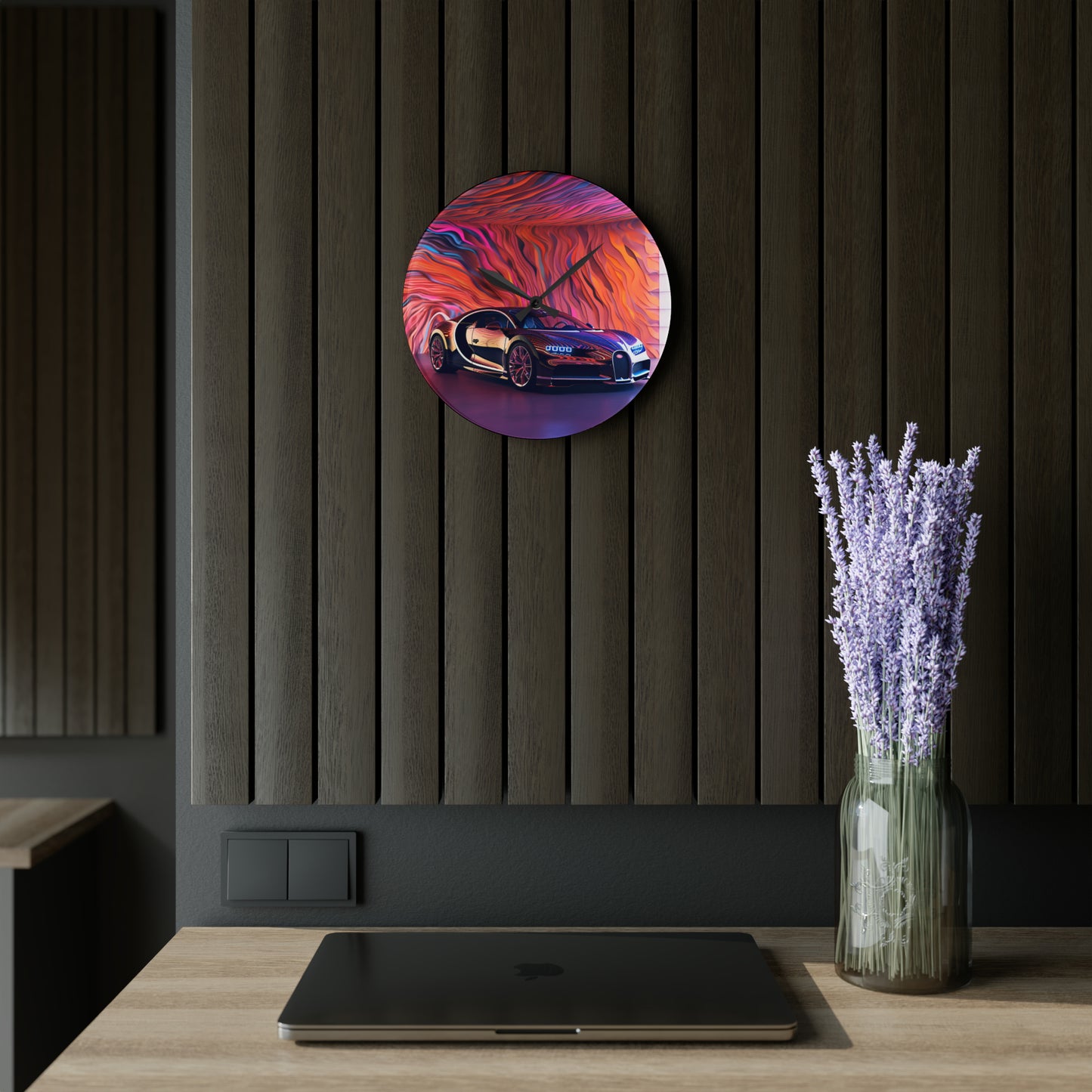 Acrylic Wall Clock Bugatti Abstract Flair 4