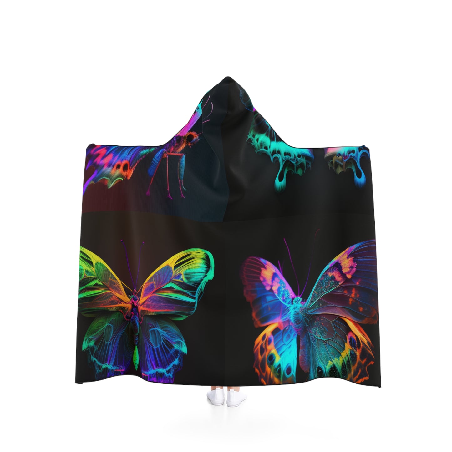 Hooded Blanket Raw Hyper Color Butterfly 5
