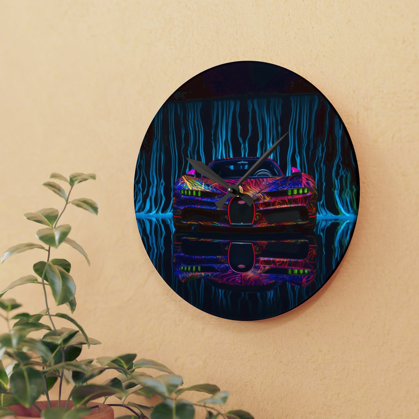 Acrylic Wall Clock Bugatti Water 3