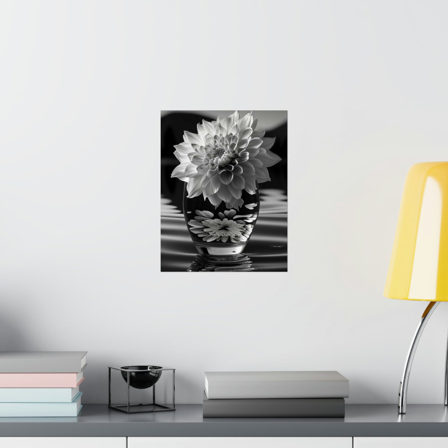 Premium Matte Vertical Posters White Dahlia 4