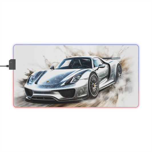 LED Gaming Mouse Pad 918 Spyder white background driving fast with water splashing 2