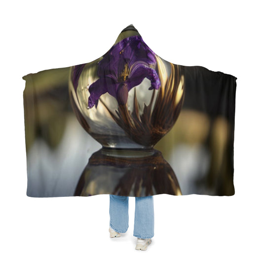 Snuggle Hooded Blanket Purple Iris in a vase 2