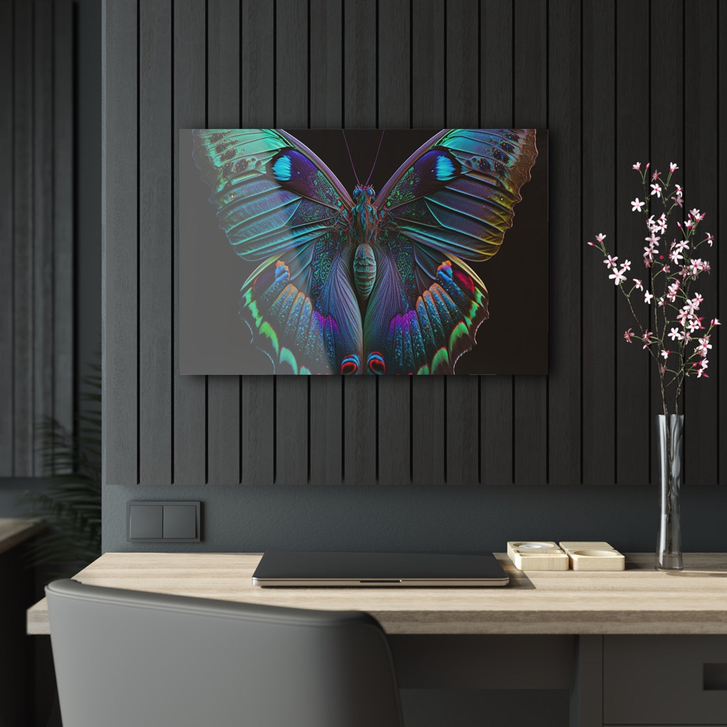 Acrylic Prints Hue Neon Butterfly 4