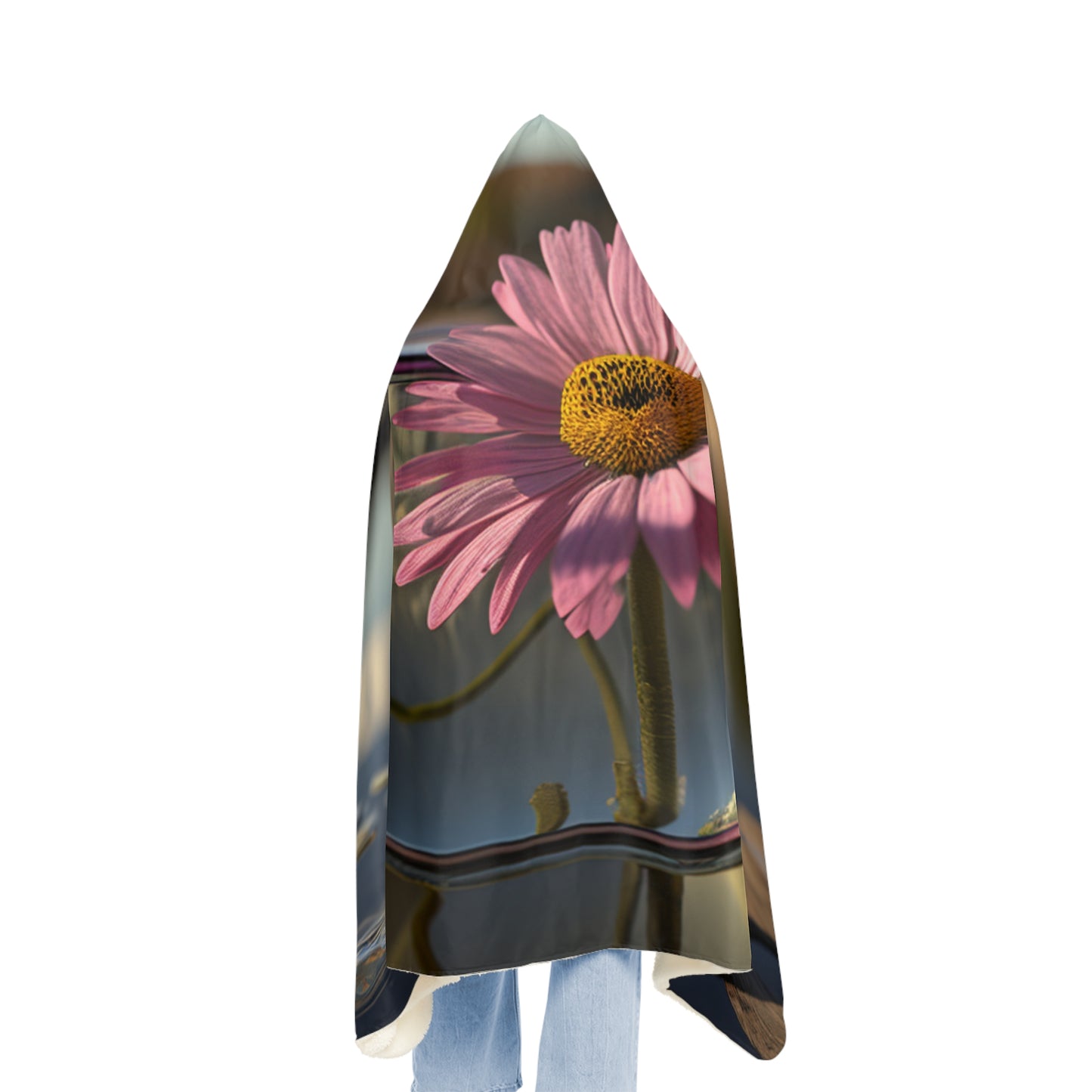 Snuggle Hooded Blanket Daisy in a vase 1