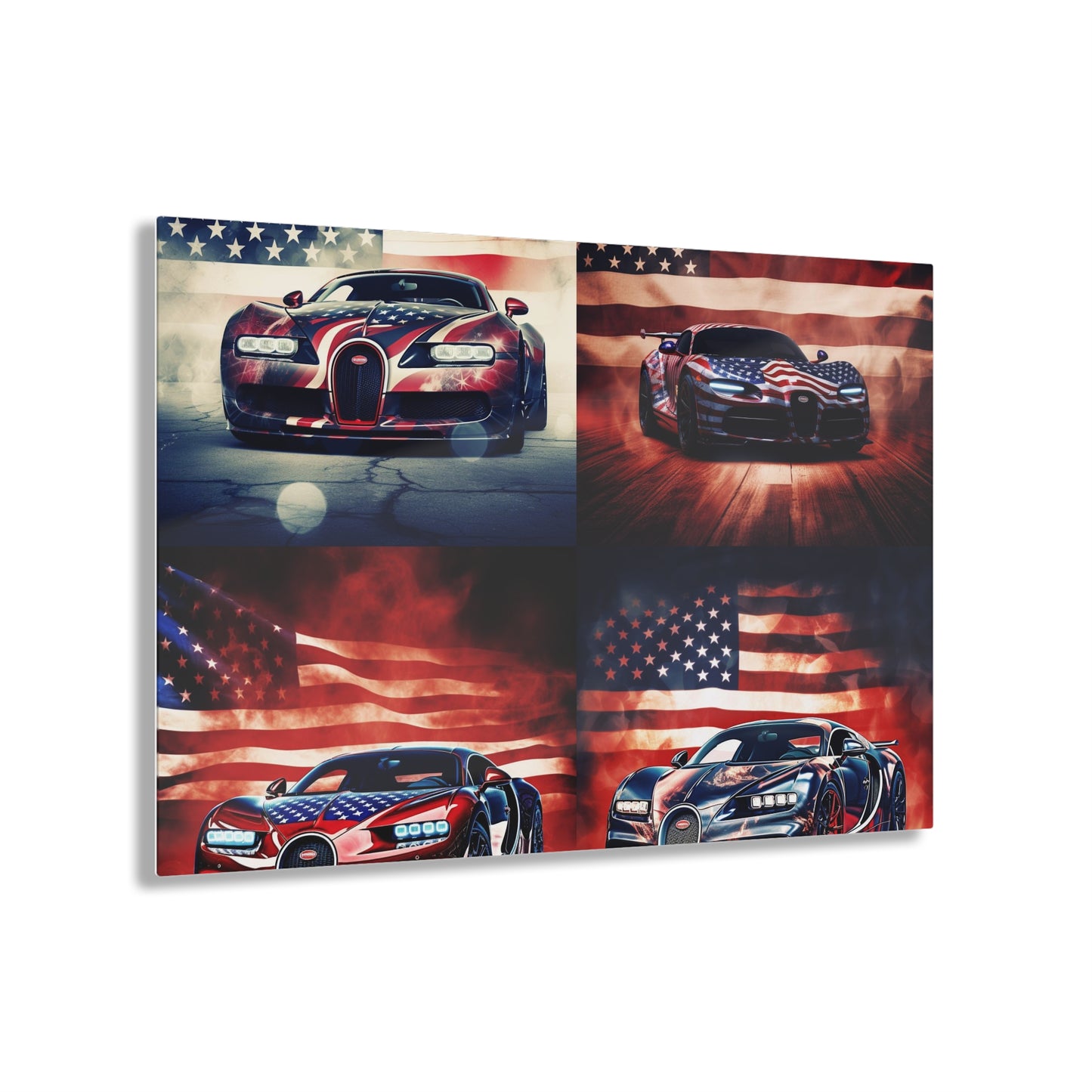 Acrylic Prints Abstract American Flag Background Bugatti 5