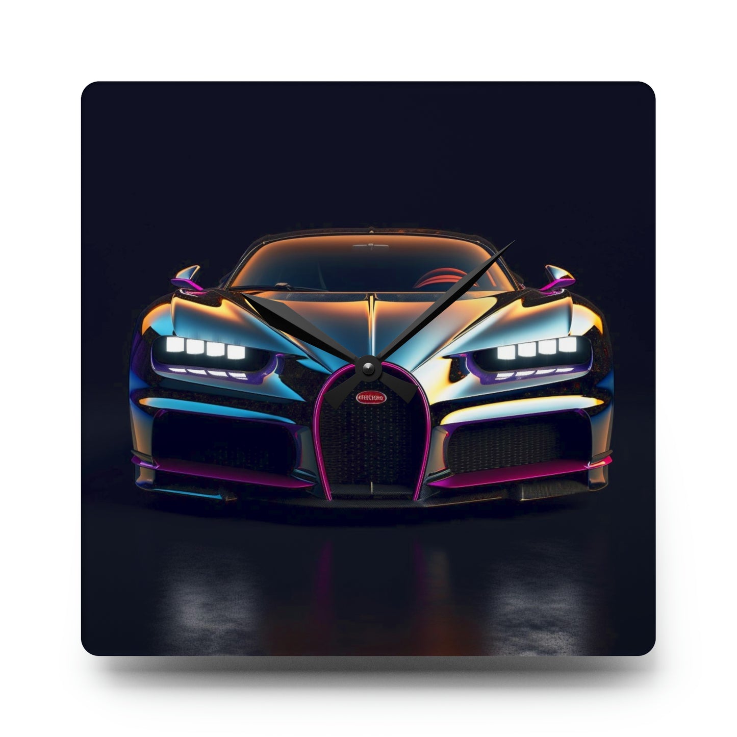 Acrylic Wall Clock Hyper Bugatti Chiron 1