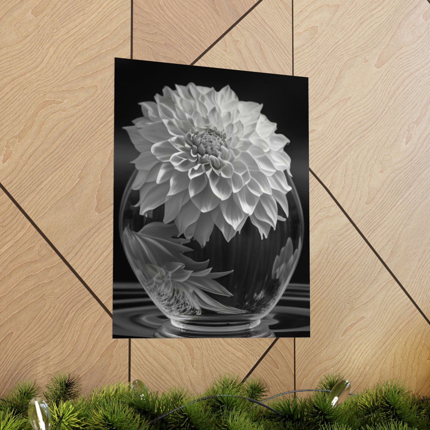 Premium Matte Vertical Posters White Dahlia 1