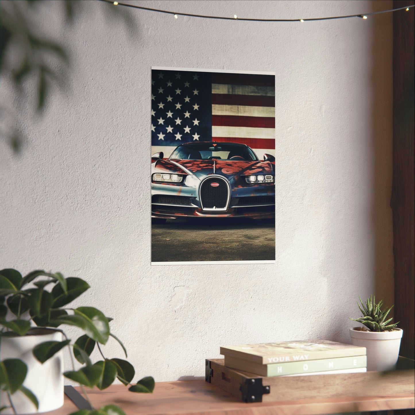 Premium Matte Vertical Posters Bugatti Flag 3