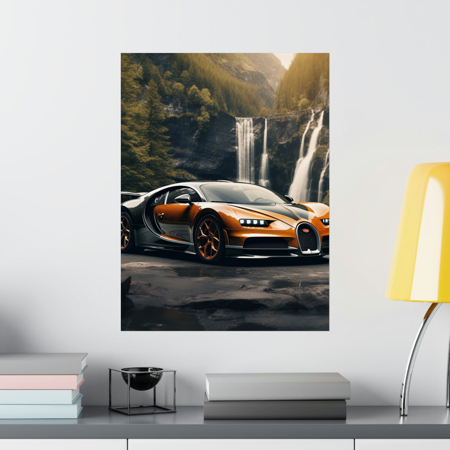 Premium Matte Vertical Posters Bugatti Waterfall 3