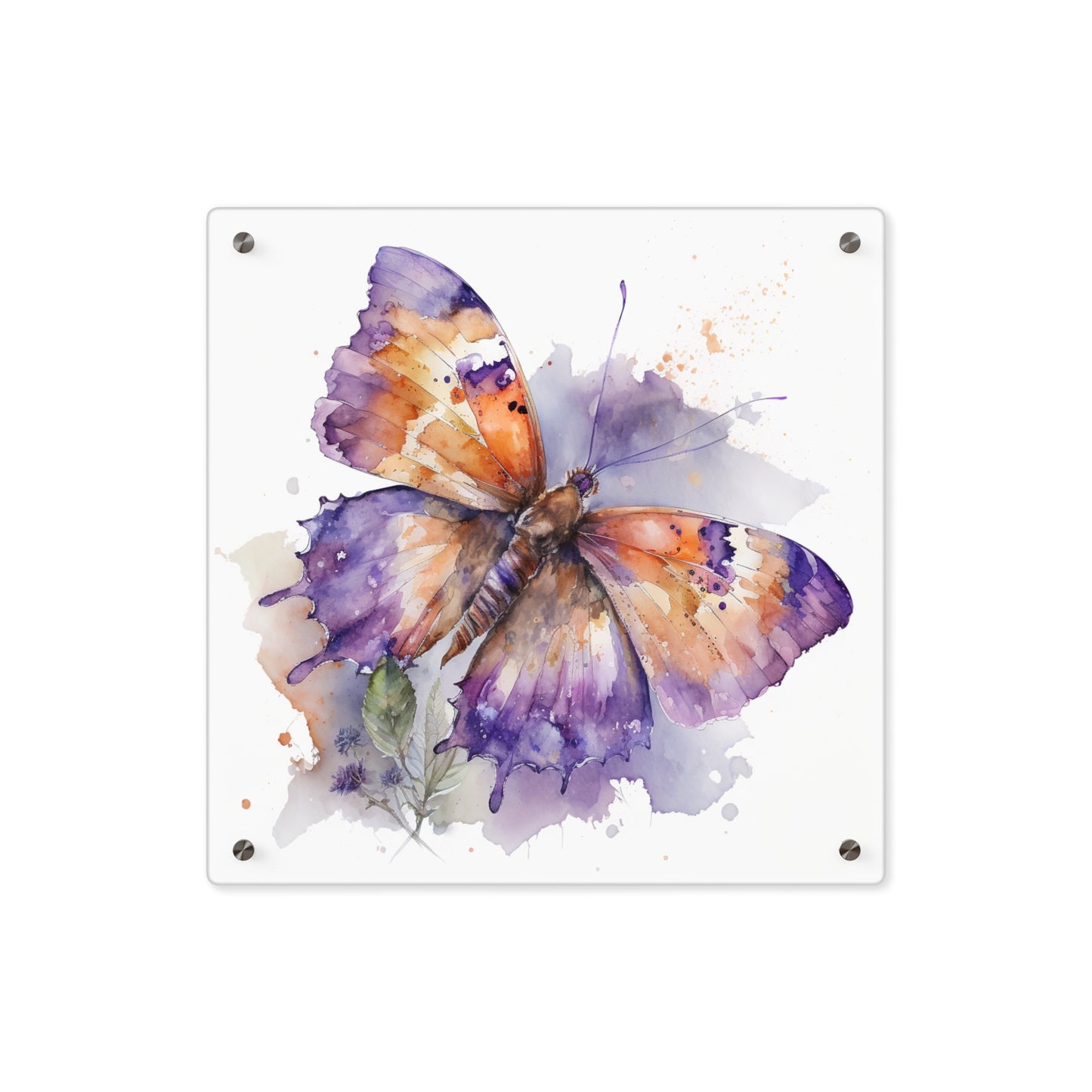 Acrylic Wall Art Panels MerlinRose Watercolor Butterfly 1