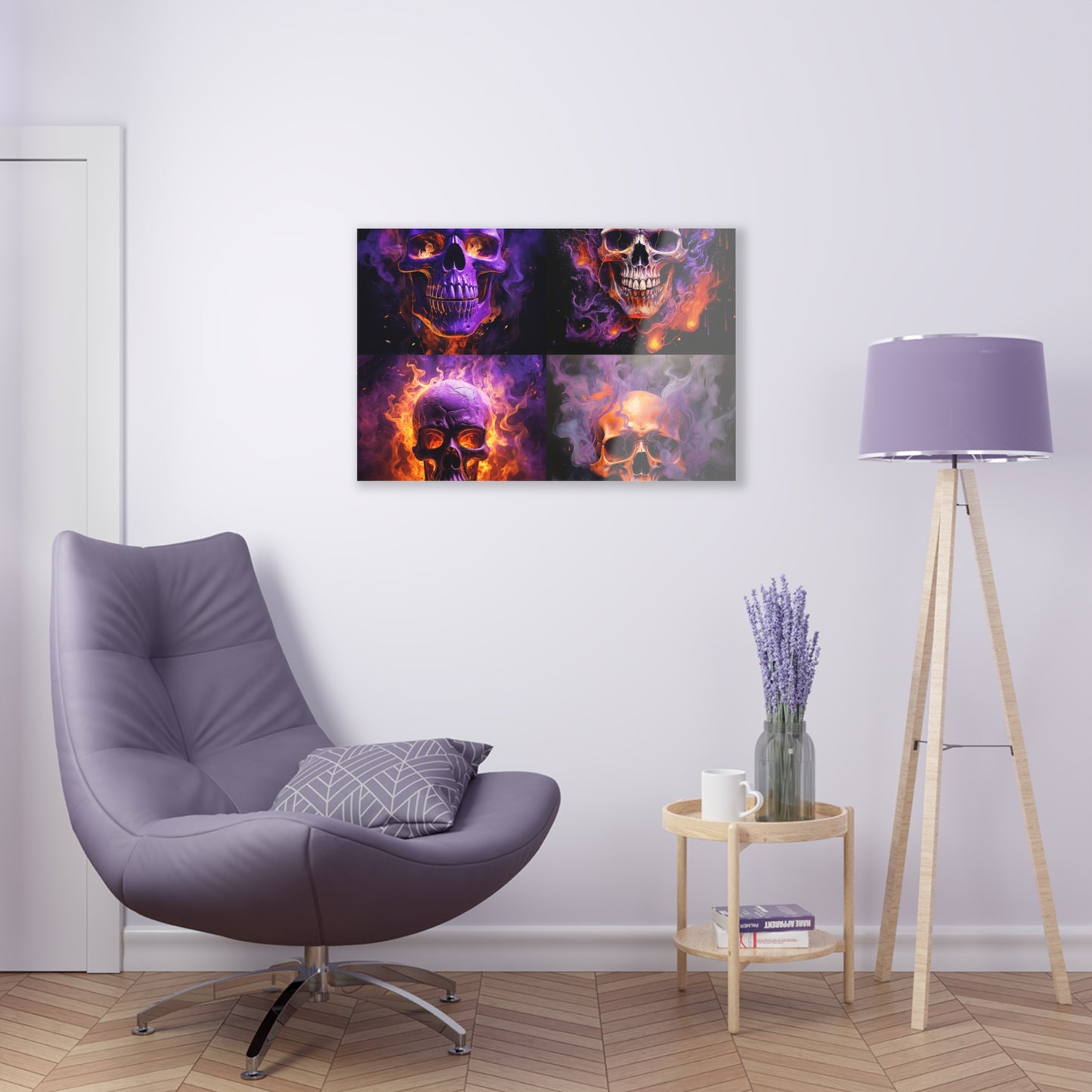 Acrylic Prints Skull Flames 5