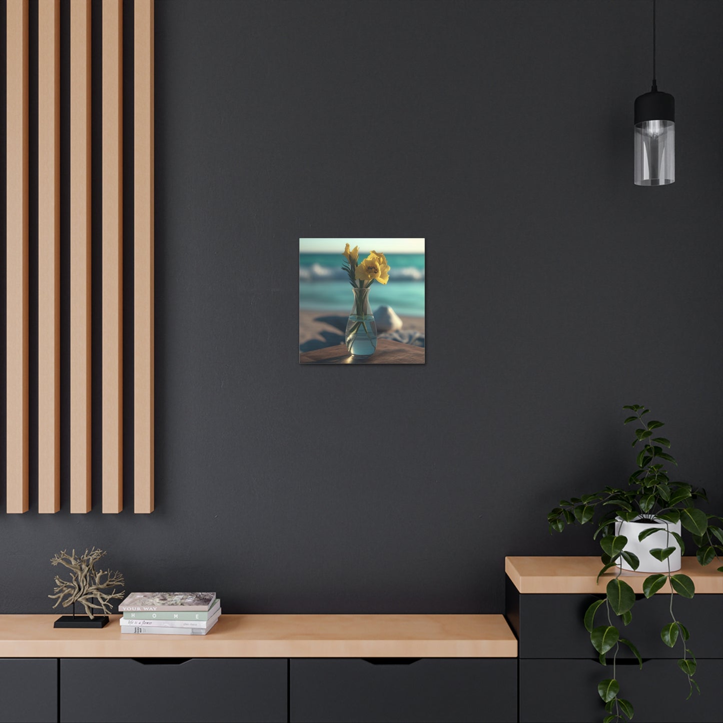 Canvas Gallery Wraps Yellow Gladiolus glass 4