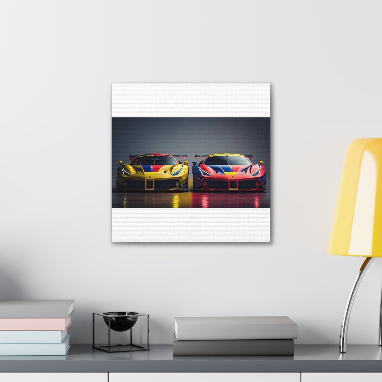 Canvas Gallery Wraps Ferrari Red Blue 1