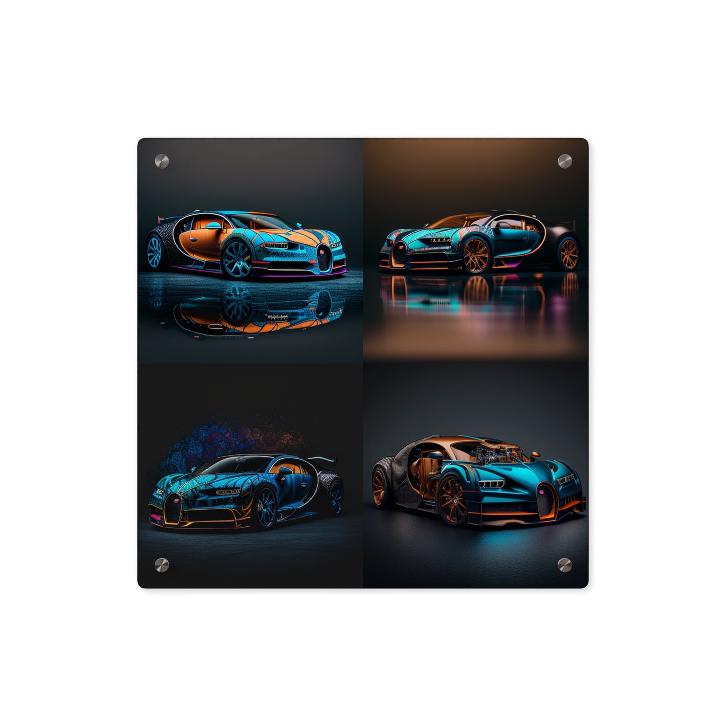 Acrylic Wall Art Panels Bugatti Blue 5