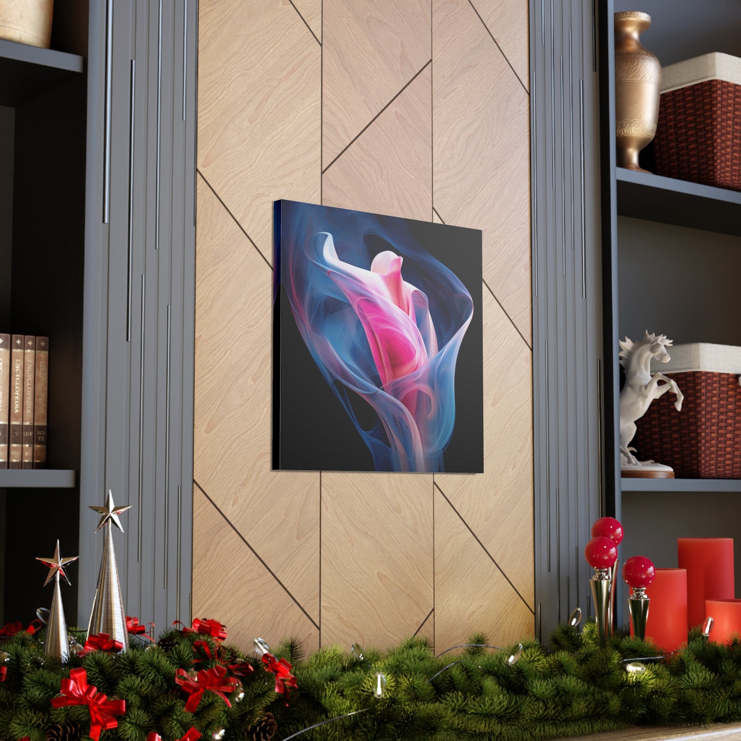 Canvas Gallery Wraps Pink & Blue Tulip Rose 3