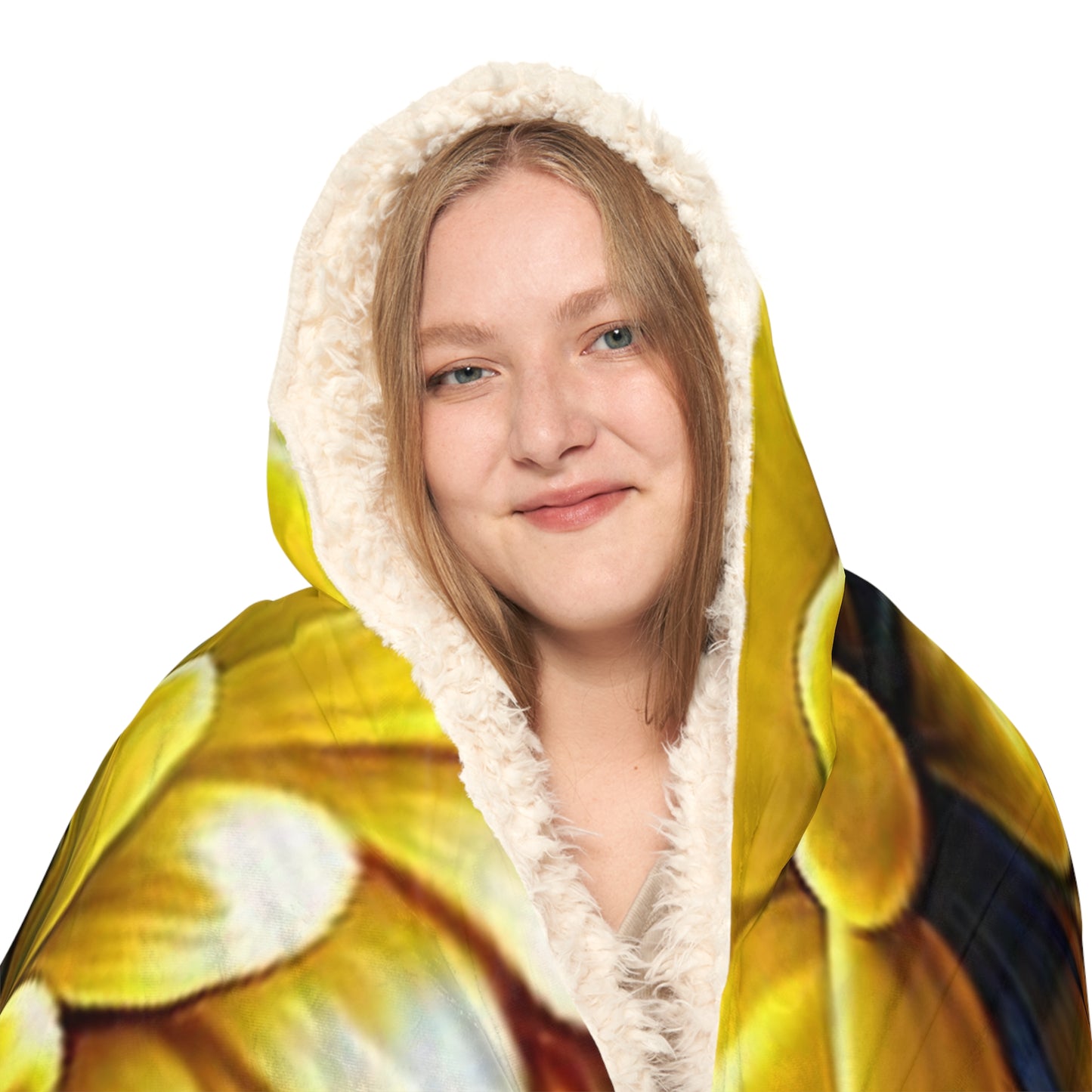 Snuggle Hooded Blanket Yellow Hermosas Flores Amarillas 3