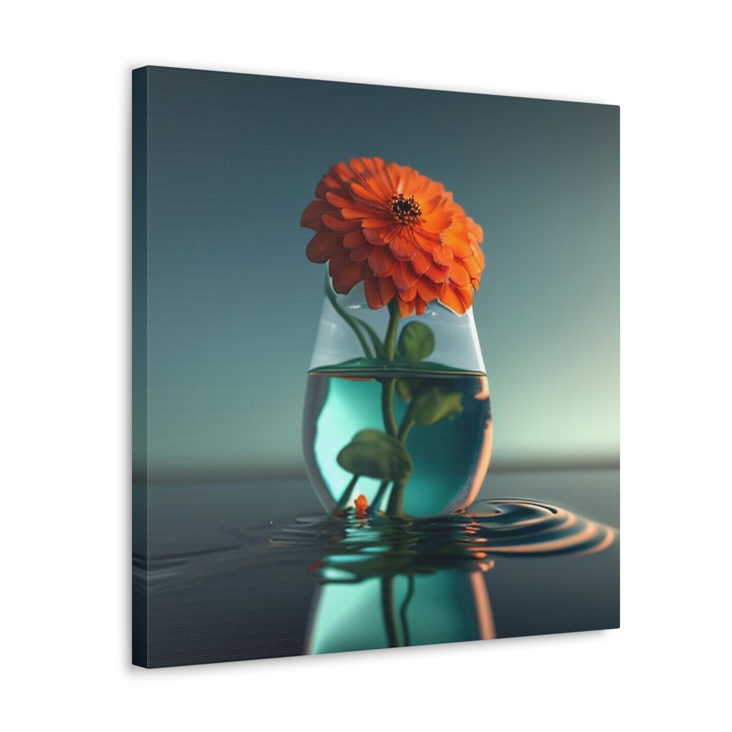 Canvas Gallery Wraps Orange Zinnia 1
