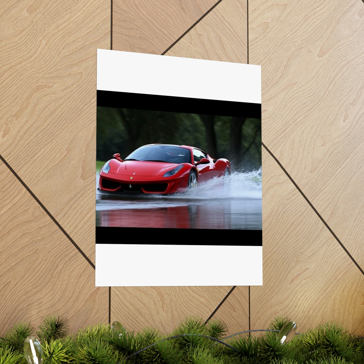 Premium Matte Vertical Posters Water Ferrari Splash 2