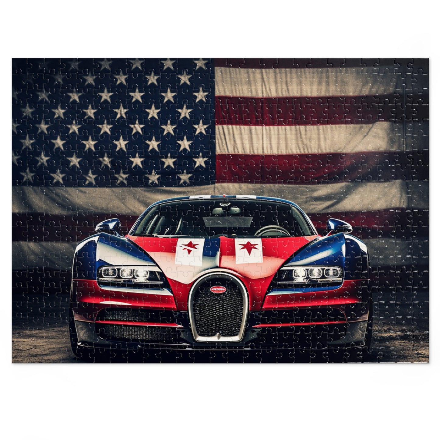 Jigsaw Puzzle (30, 110, 252, 500,1000-Piece) Bugatti American Flag 3