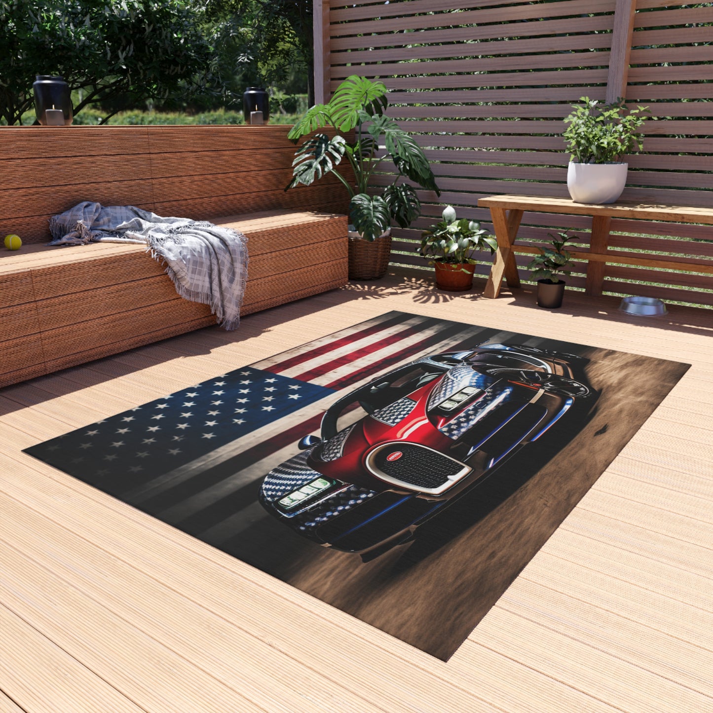 Outdoor Rug  Bugatti American Flag 1