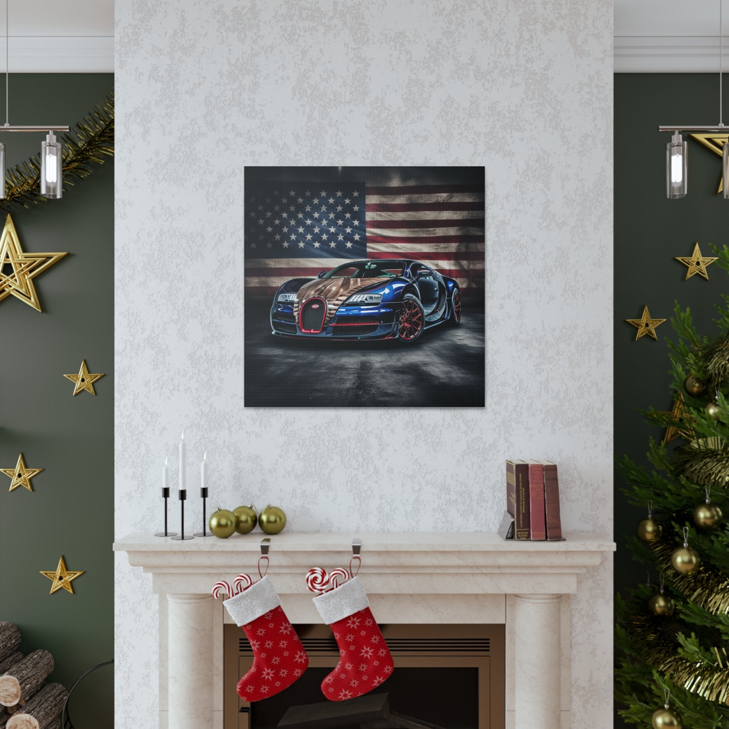 Canvas Gallery Wraps Bugatti American Flag 4