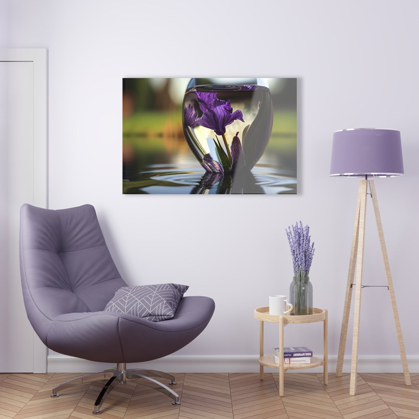 Acrylic Prints Purple Iris in a vase 3