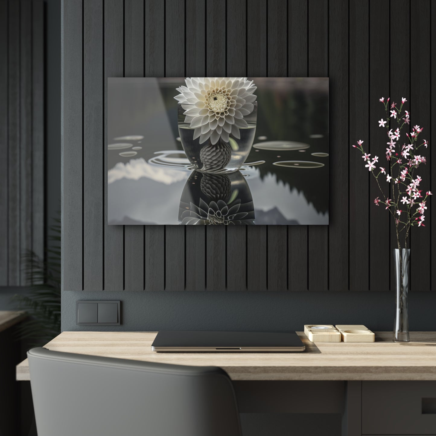 Acrylic Prints White Dahlia 3