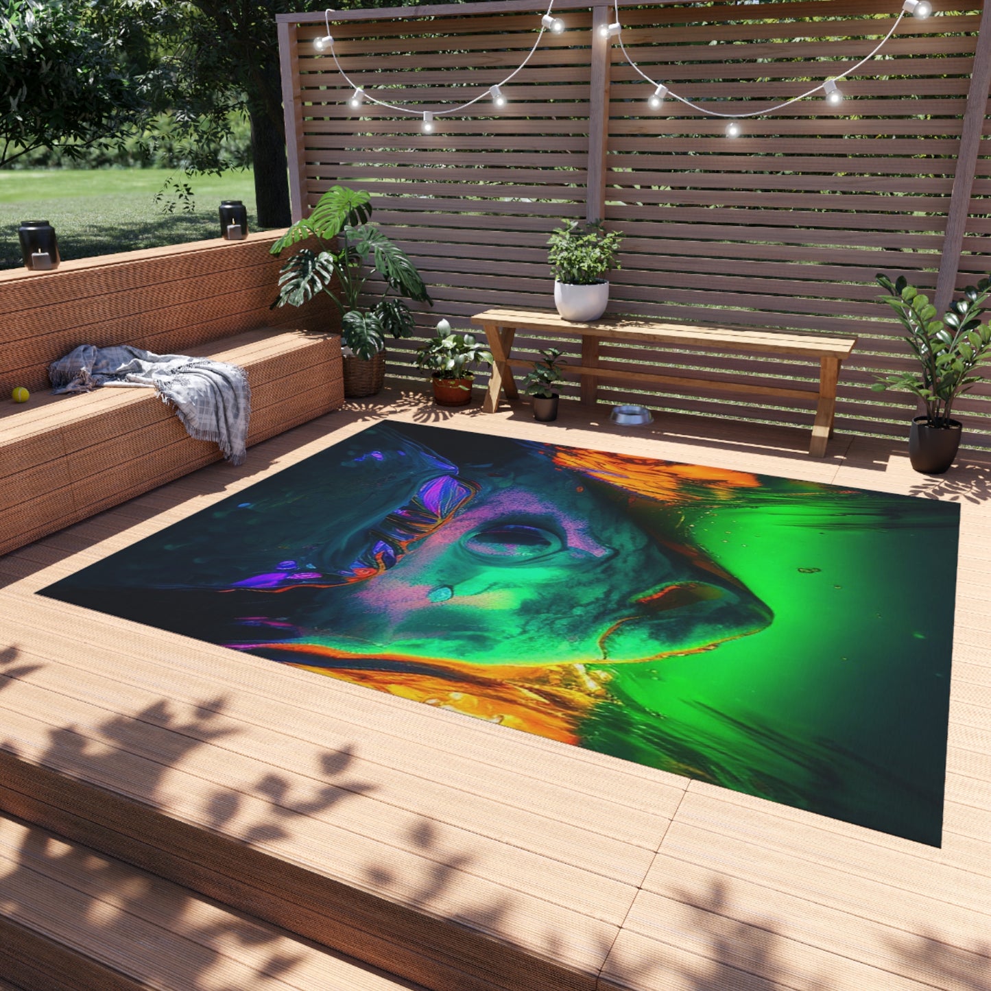 Outdoor Rug  Florescent Glow 1