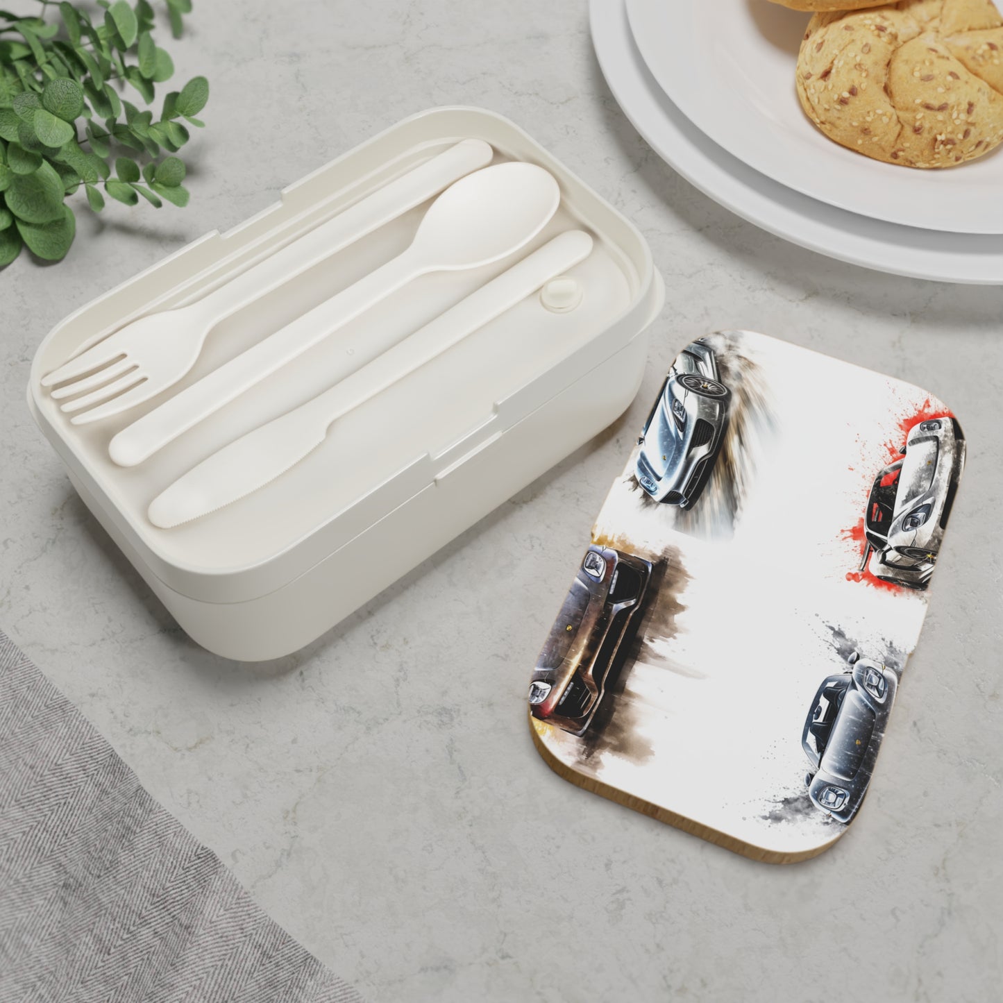 Bento Lunch Box 918 Spyder white background driving fast with water splashing 5