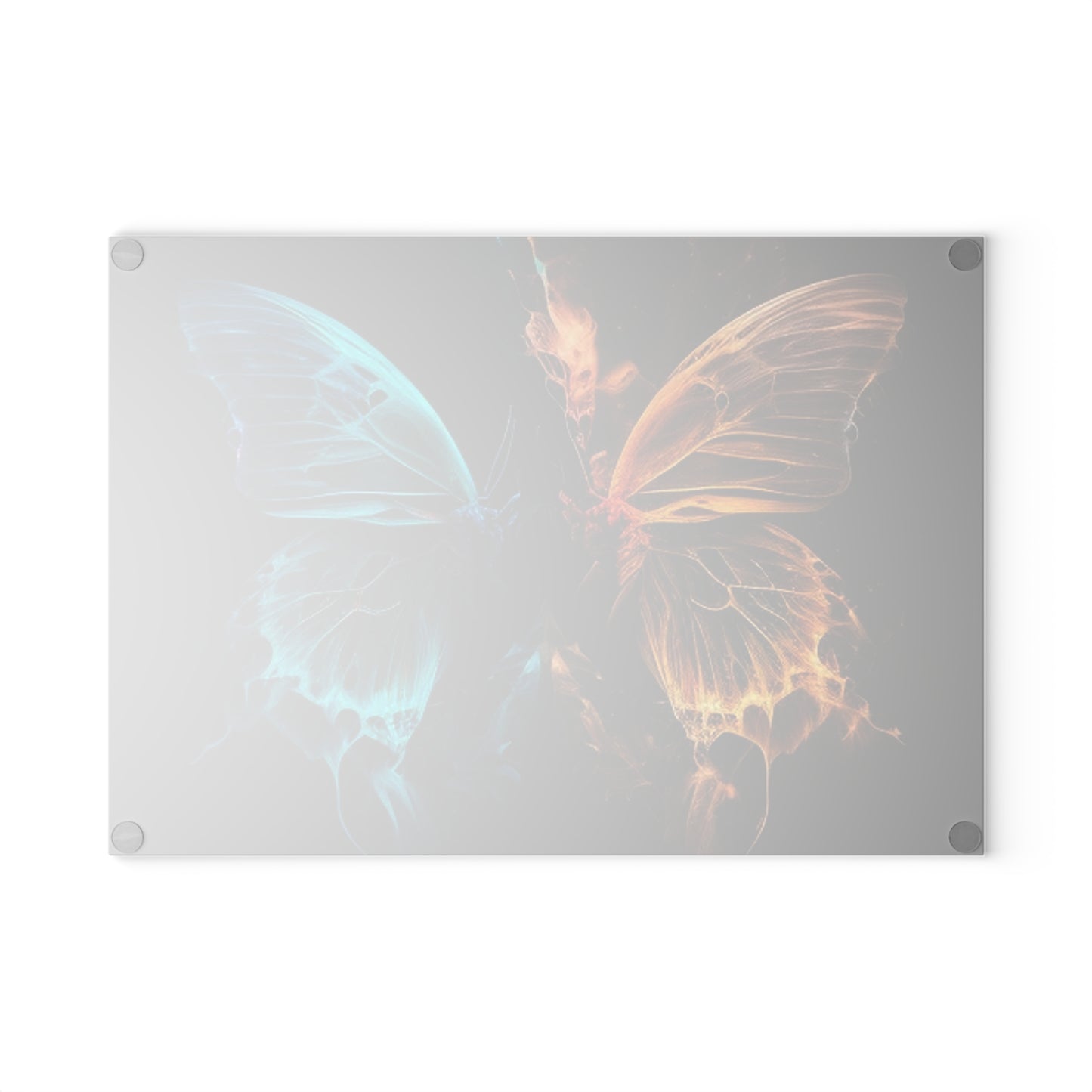 Glass Cutting Board Neon Glo Butterfly 4