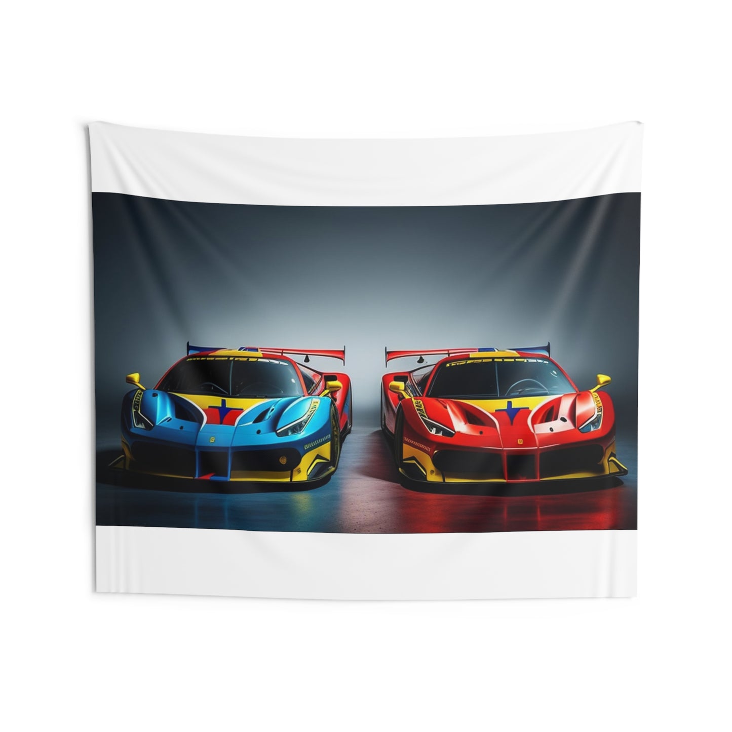 Indoor Wall Tapestries Ferrari Red Blue 2