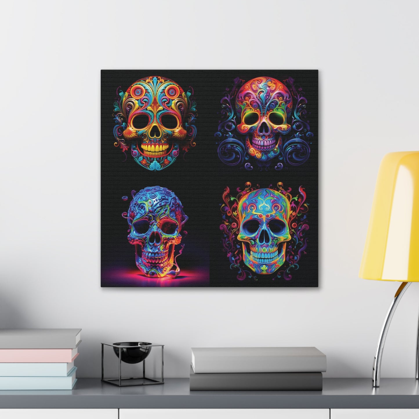 Canvas Gallery Wraps Macro Skull Color 5