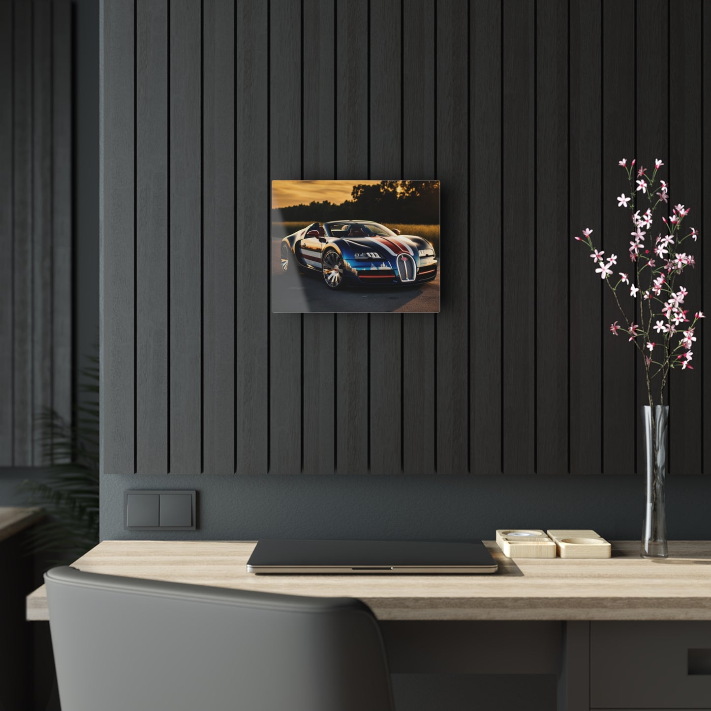 Acrylic Prints Bugatti Flag American 3