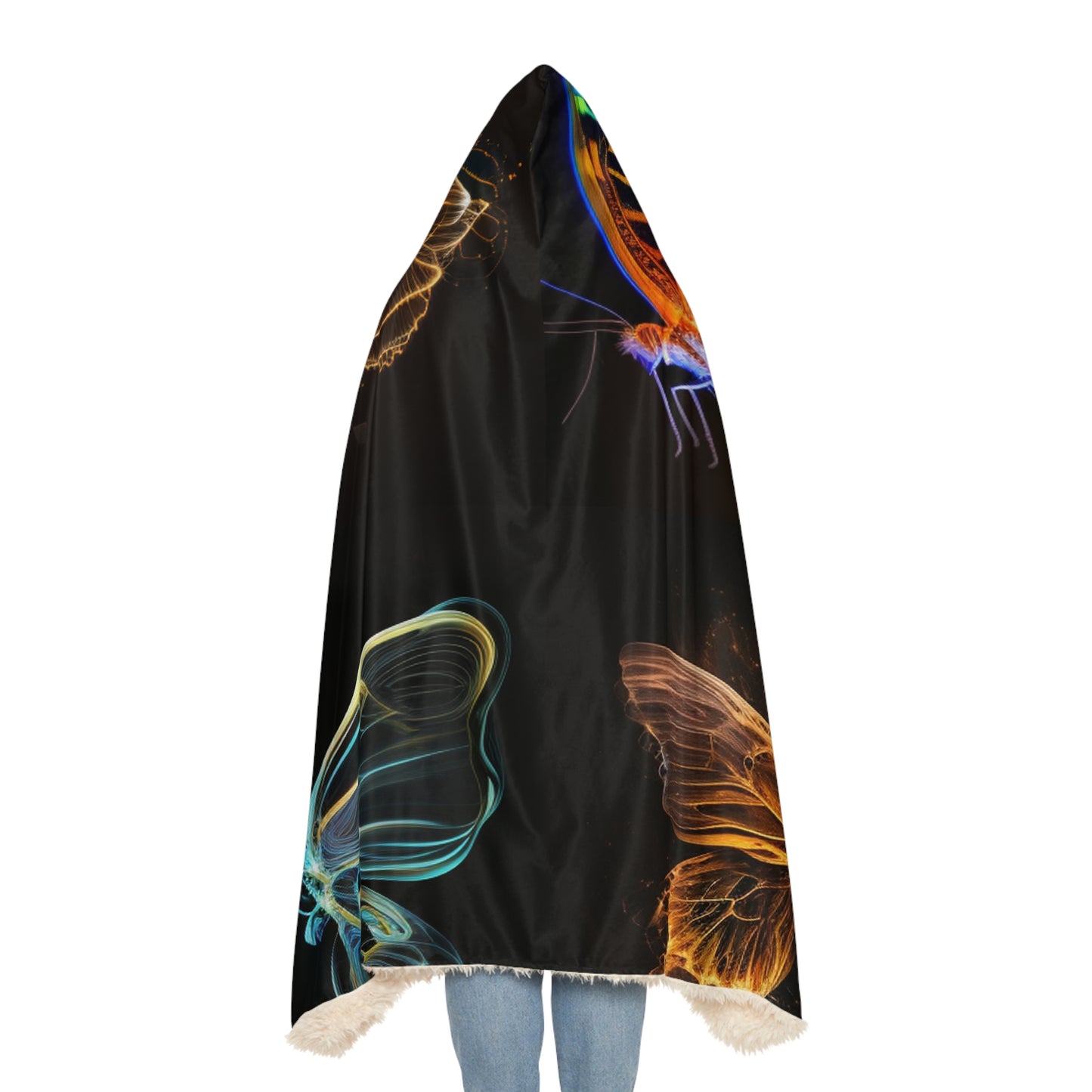 Snuggle Hooded Blanket Neon Glo Butterfly 5